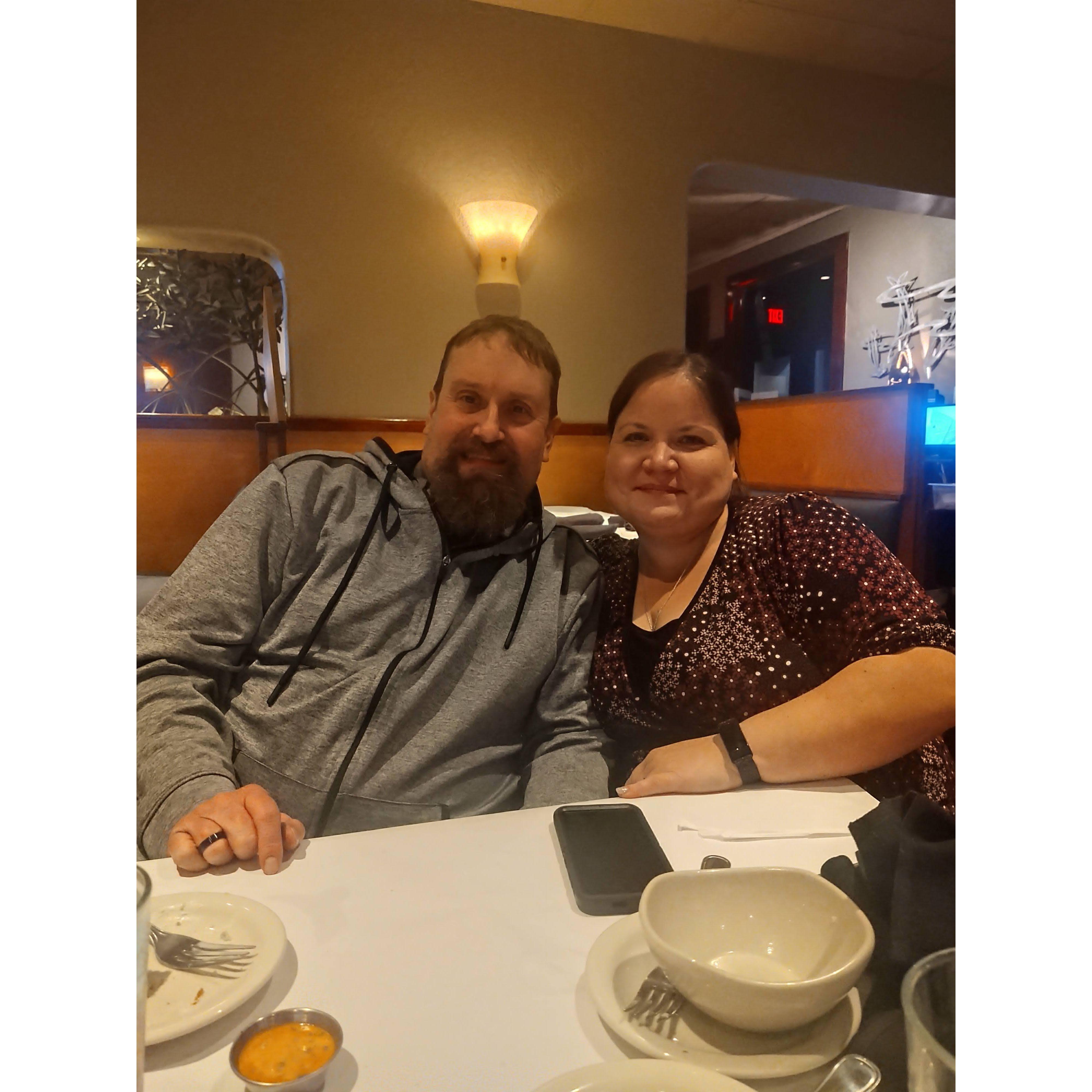 Celebrating Ed's birthday.