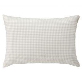 Muji - Organic Washed Cotton Pillow Case Gray Check