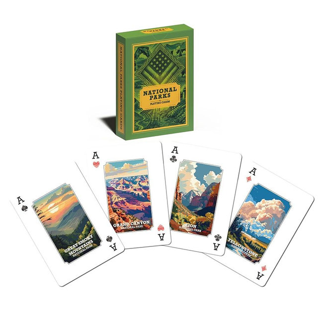 ASVP Shop National Parks Playing Cards – 54 Unique US Parks with Stunning Artwork – Travel & Camping Gift Deck for Nature Lovers, Hikers & Outdoor Enthusiasts