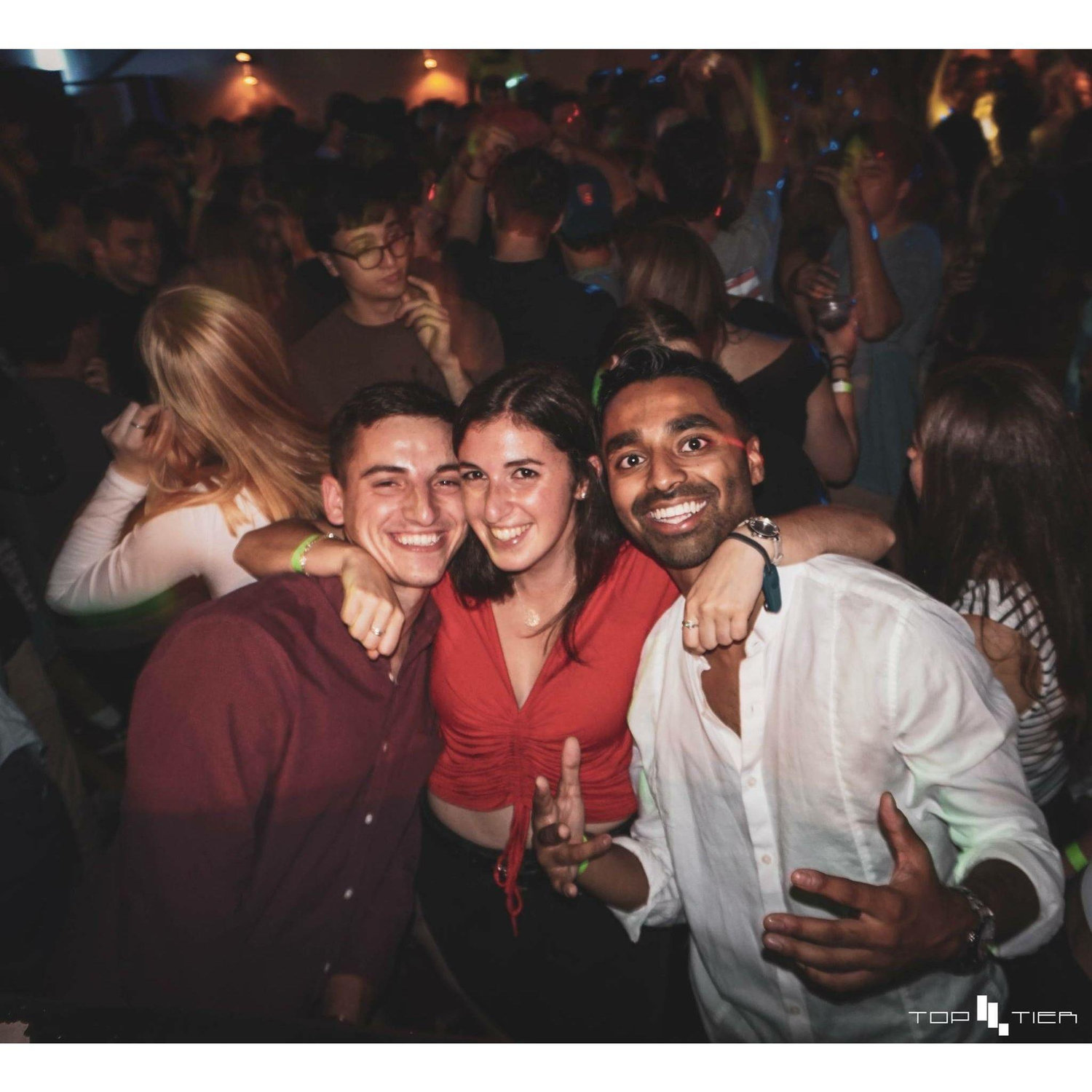 Our first photo together with our matchmaker, Maanas