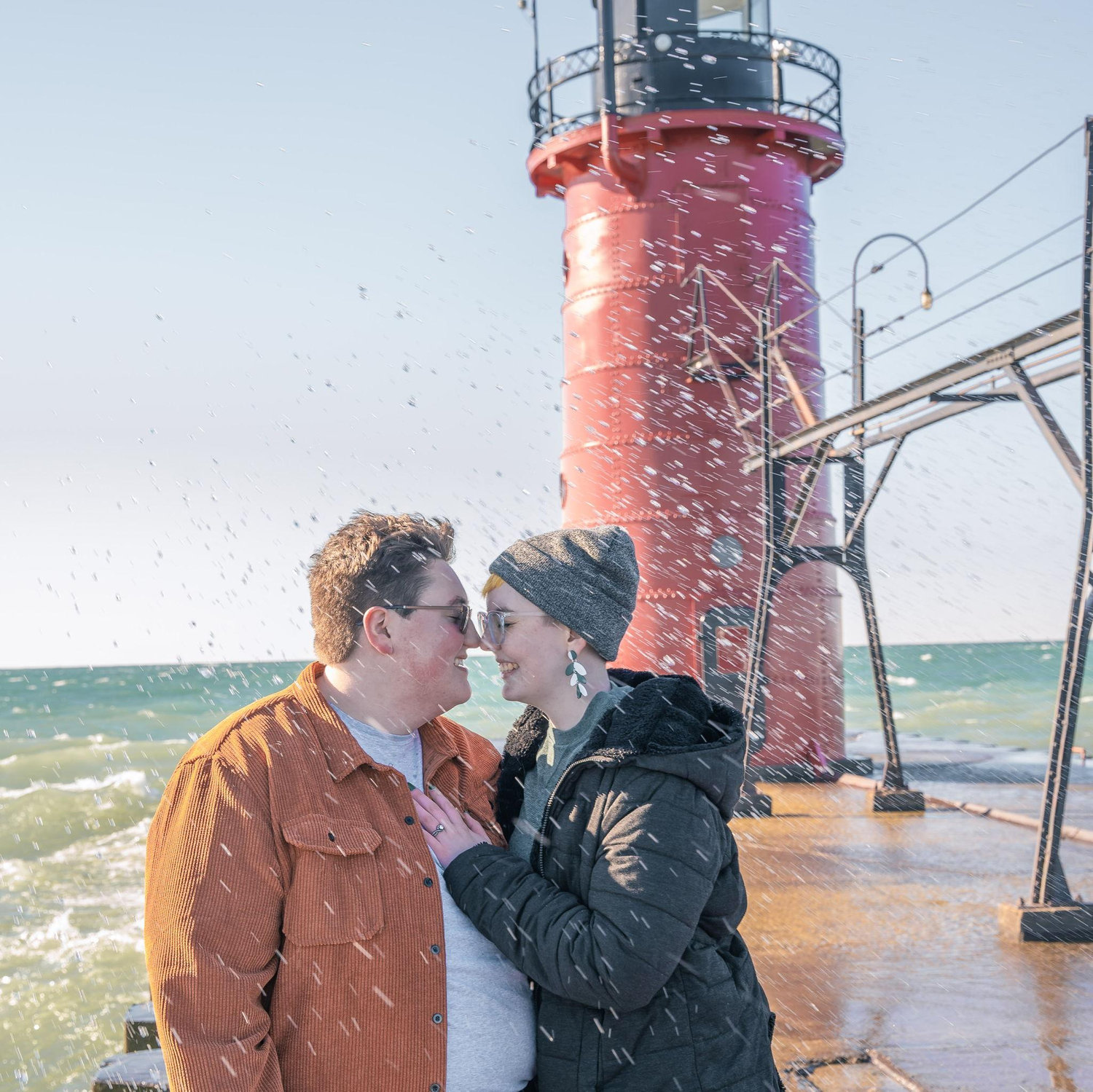 The water was very cold that day, but the pictures turned out great! South Haven, November 2023.