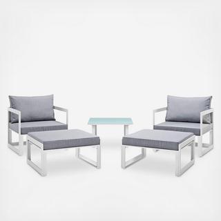 Fortuna 5-Piece Outdoor Patio Sectional Sofa Set