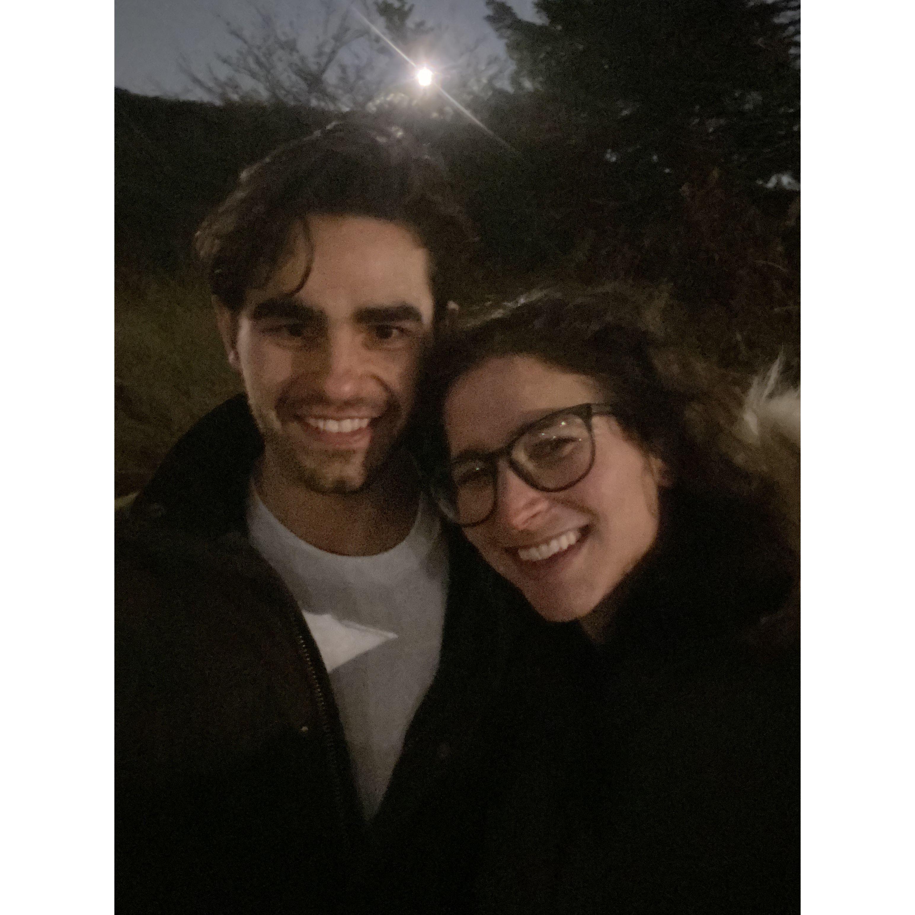 Proposal selfie! And the only photo we have!