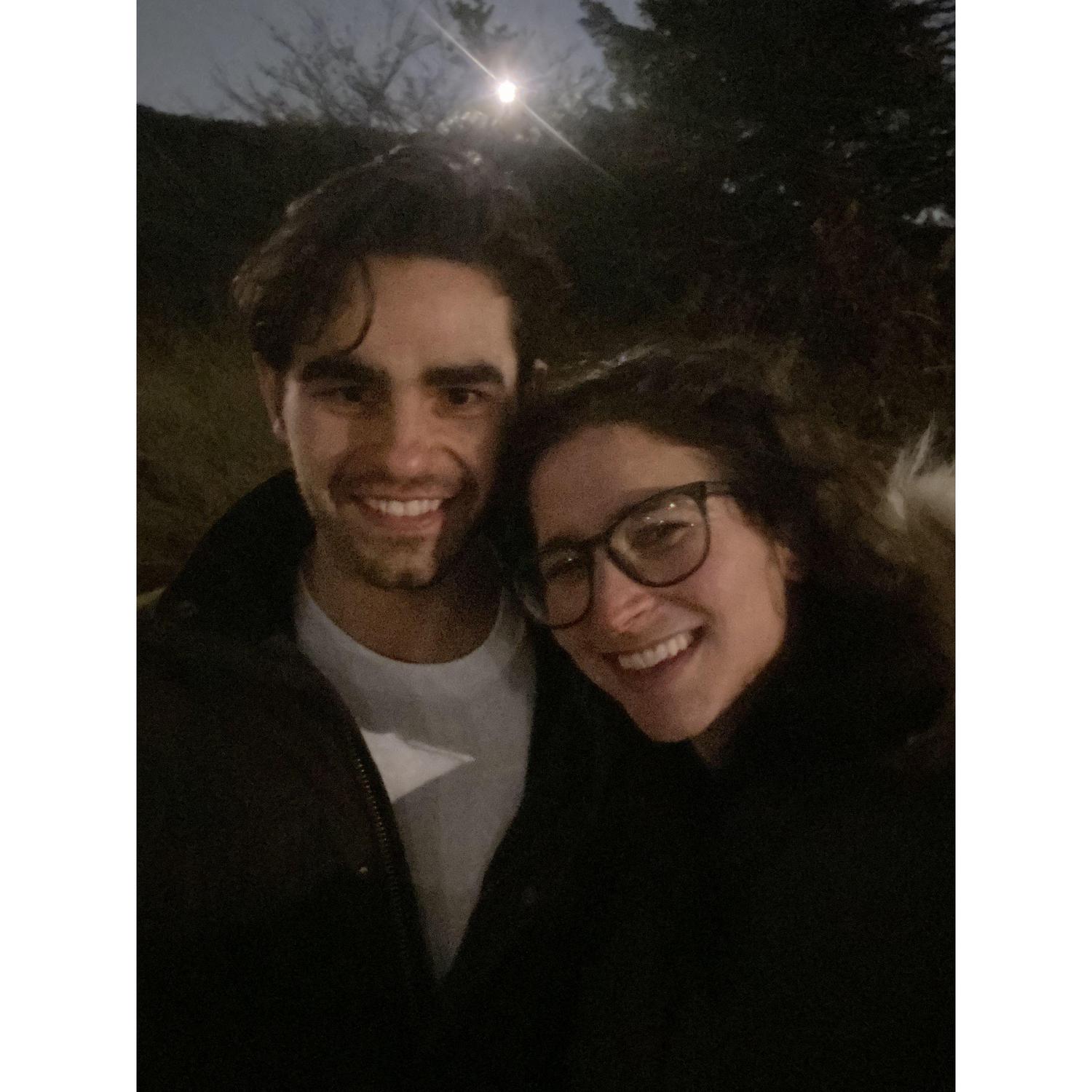 Proposal selfie! And the only photo we have!