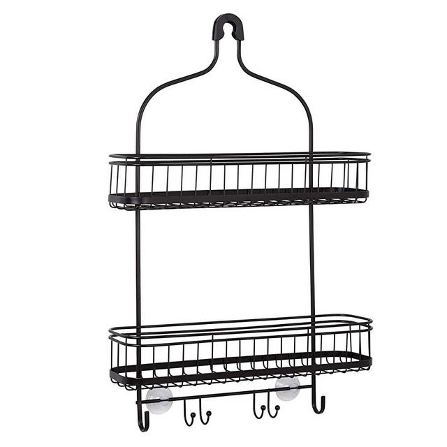 Zenna Home Extra Wide Shower Caddy, Bronze