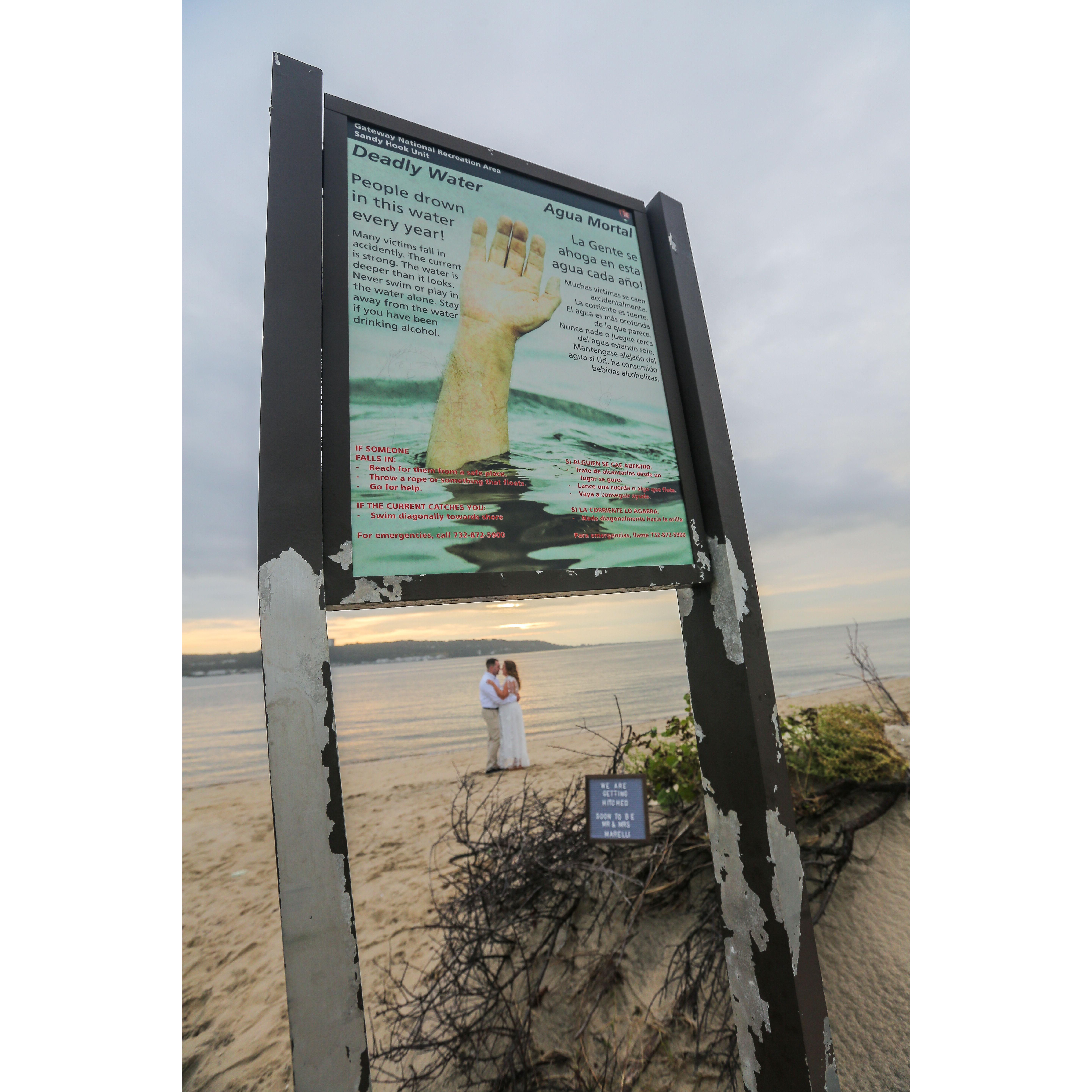 Engagement photos on Sandy Hook!