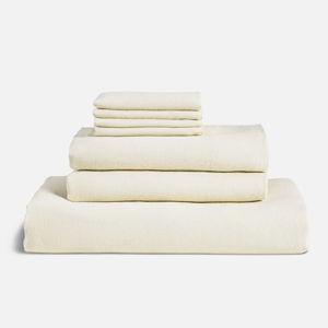 Washed European Linen Hardcore Sheet Bundle, Queen, Cream