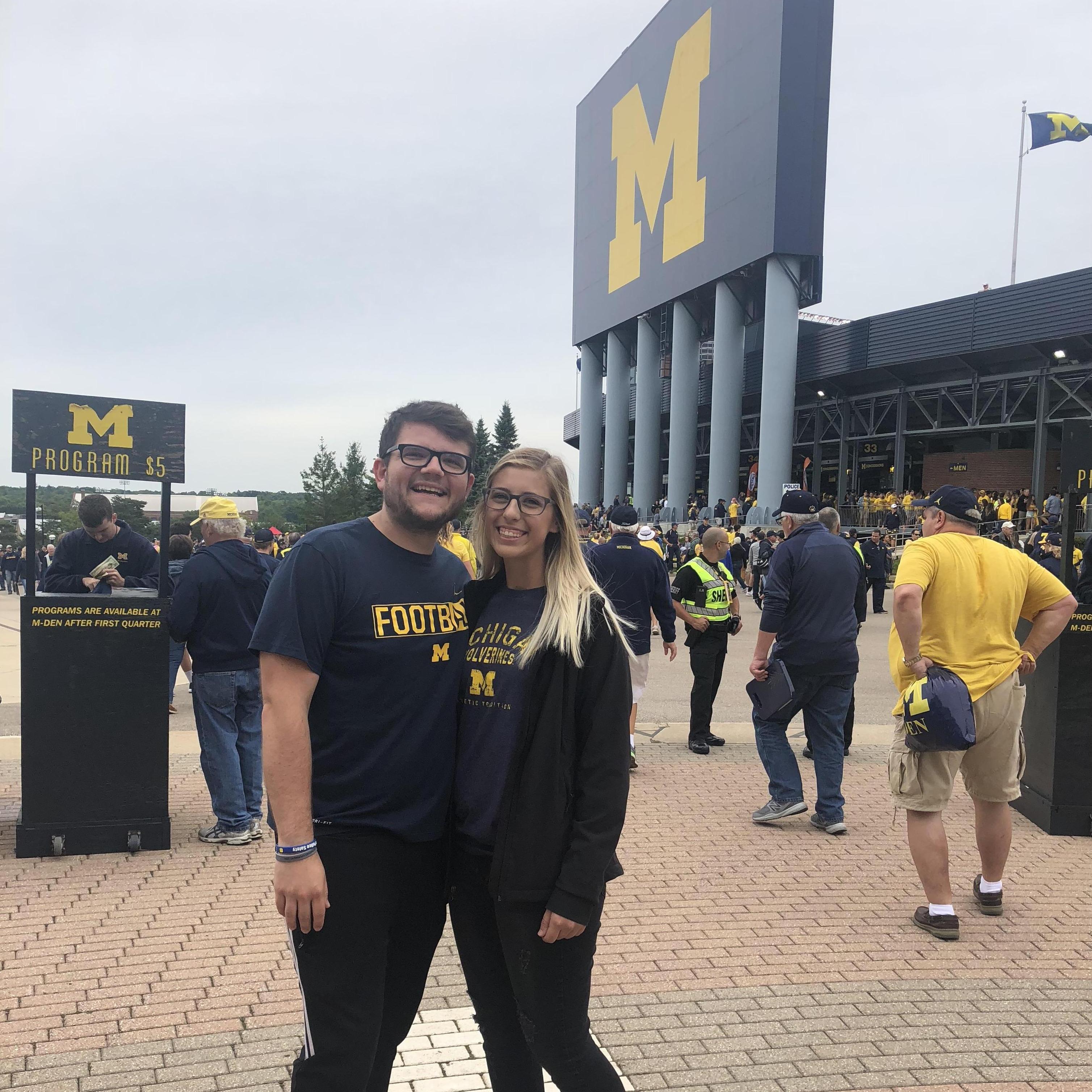 The one where the MSU fan wore a Michigan shirt at the Big House.
