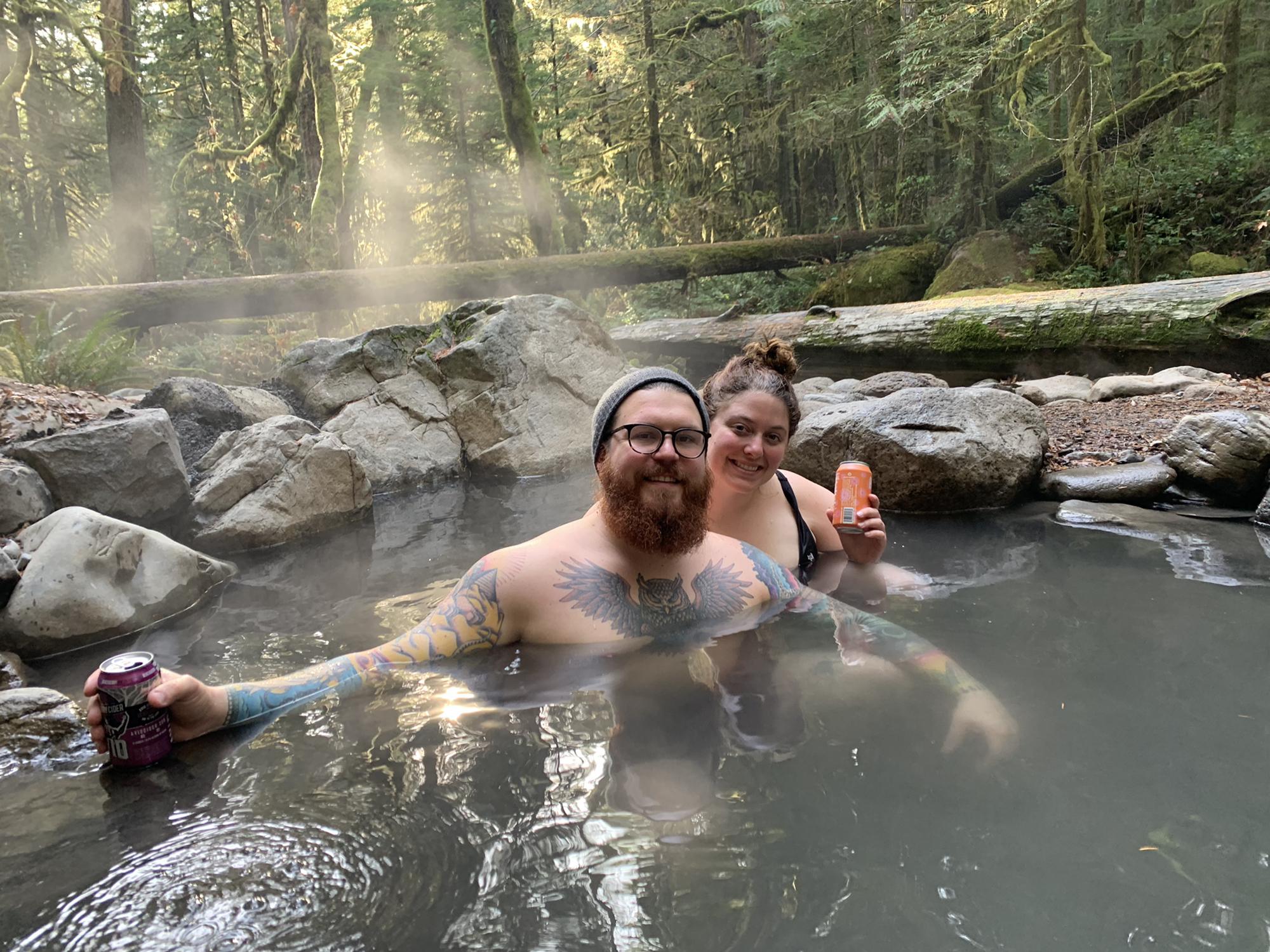Natural hot springs, OR
