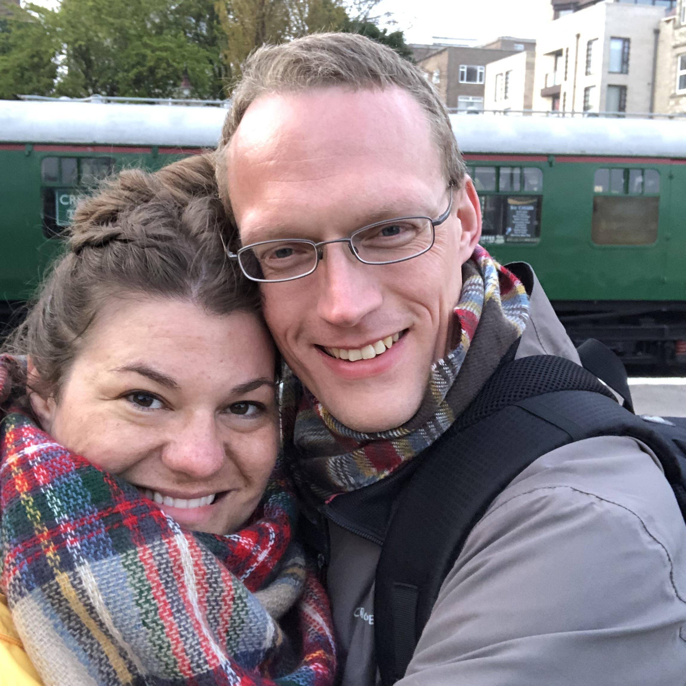 On our first vacation together! We saw a steam train but didn’t go on it.