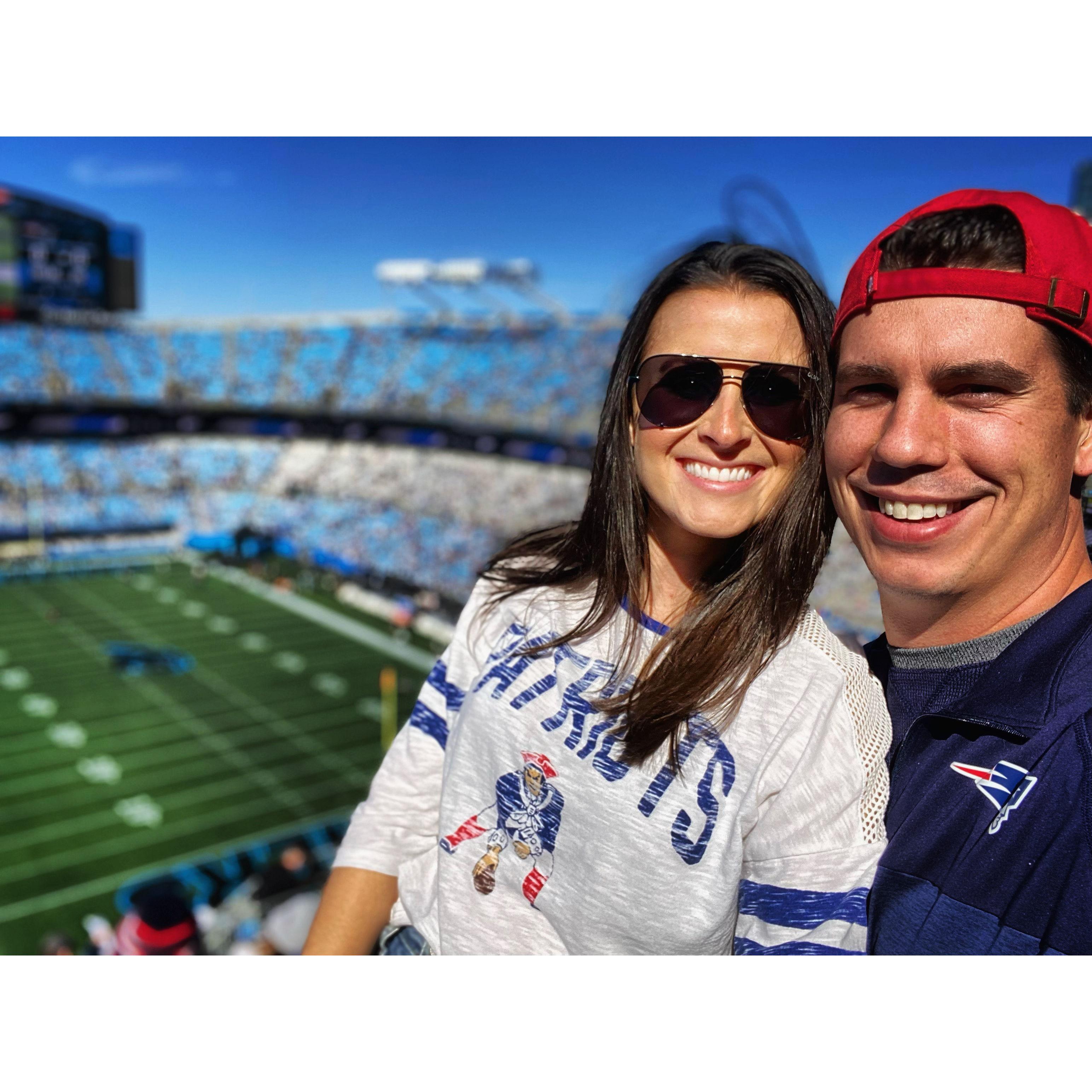 Pats playing Panthers in Charlotte, NC!