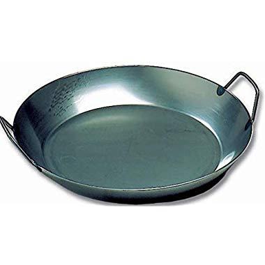 Matfer Bourgeat 062053 Black Steel Paella Pan, 17-3/4 In. Diameter
