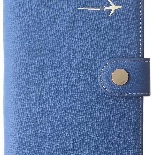 Genuine Leather Passport Case, RFID Passport Cover with Credit Card Holder for Women and Men Family ID Travel