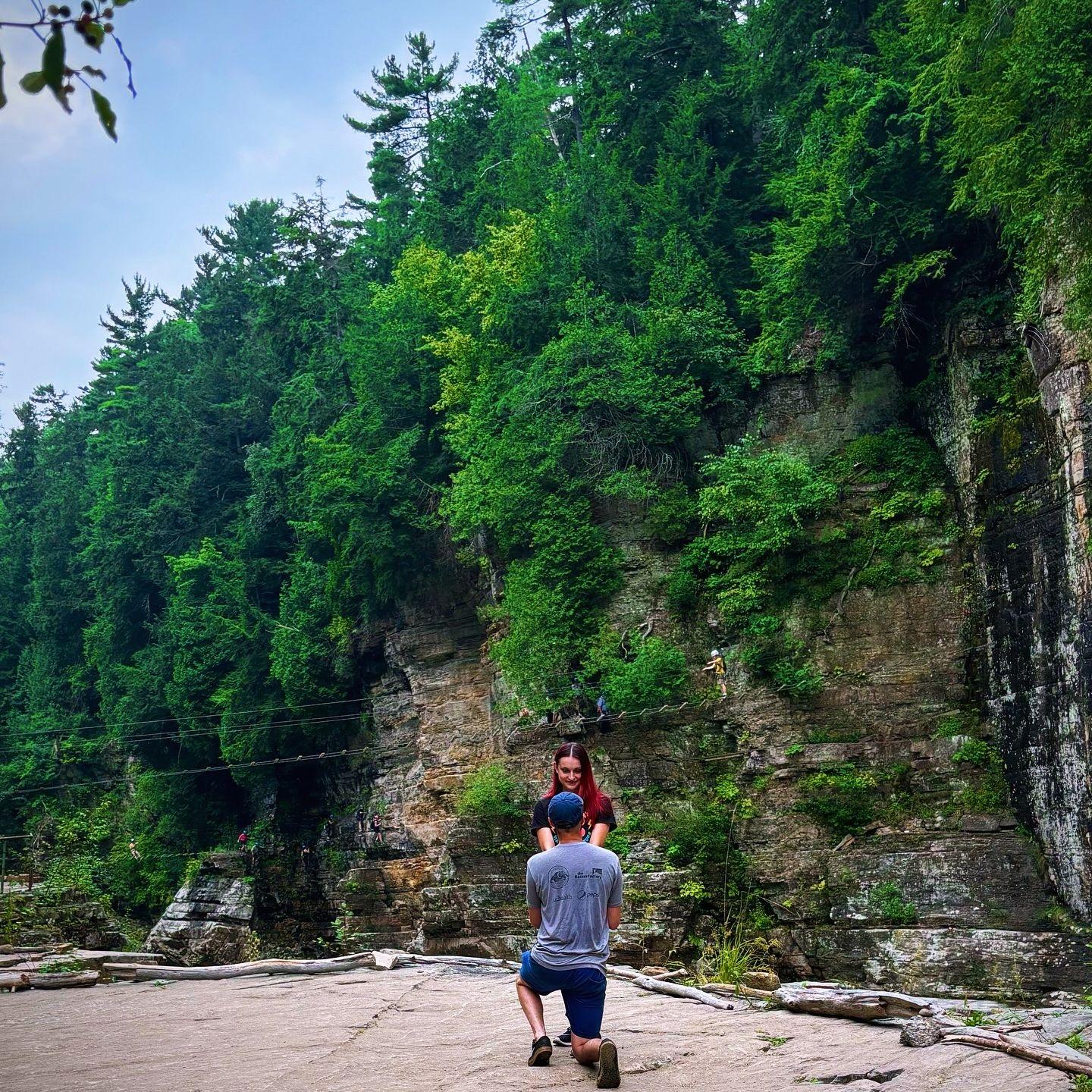Tristan's Proposal at Ausable Chasm on our 4 year anniversary
