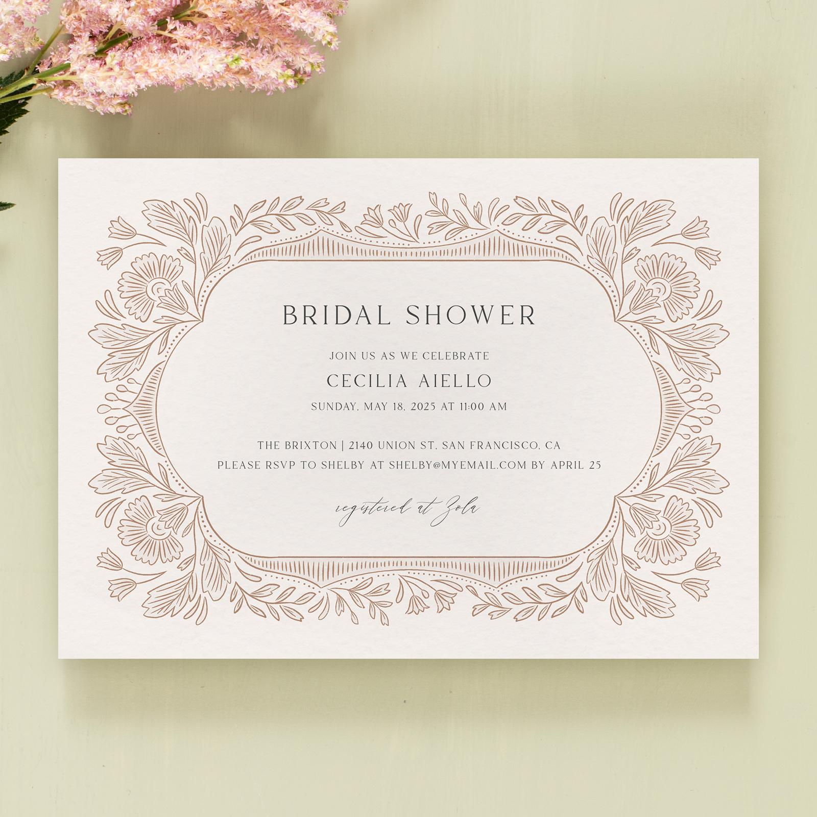 Zola Wedding & Bridal Shower Invitations Caleania Landscape