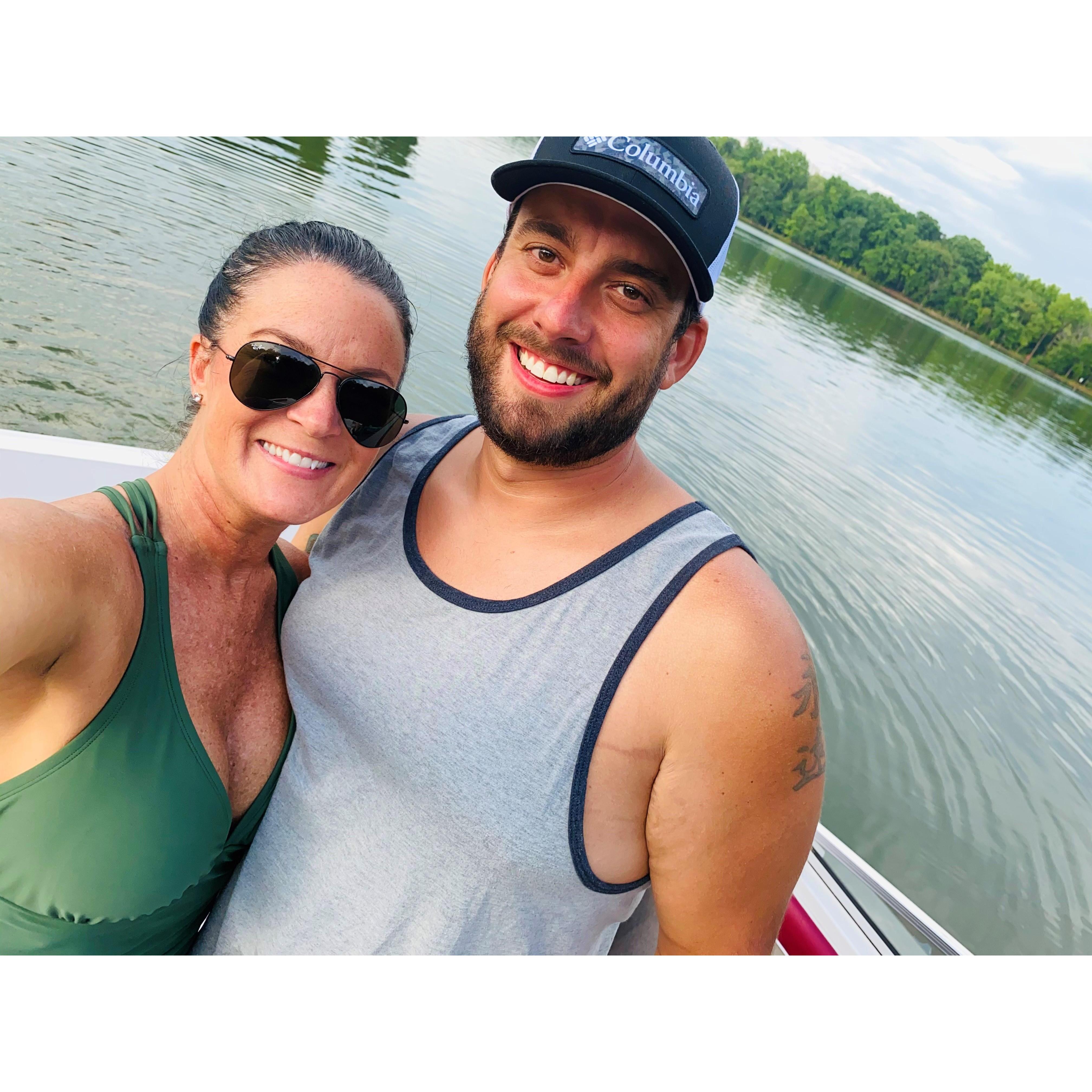 Late day cruise on lake... kicking off summer