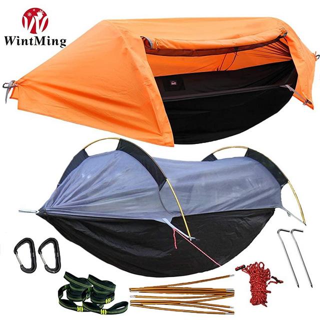 WintMing Patent Camping Hammock with Mosquito Net and Rainfly Cover