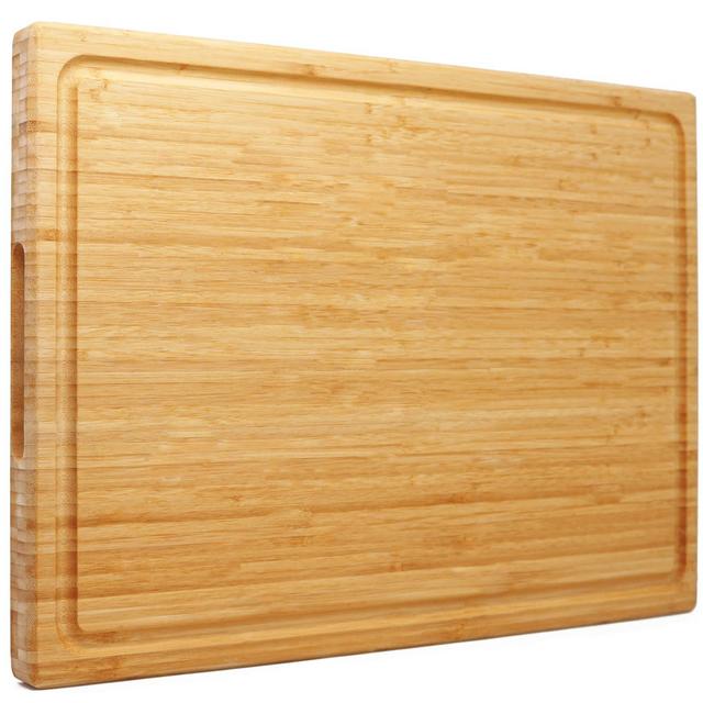 Extra Large XXXL Bamboo Cutting Board 24 x16 Inch,Largest Wooden Butcher Block for Turkey, Meat, Vegetables, BBQ, Over the Sink Chopping Board with Handle and Juice Groove