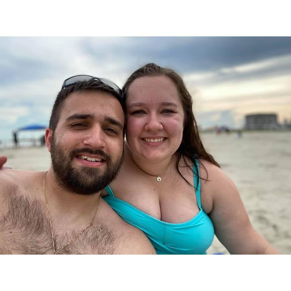 Beach day in Galveston, Texas.