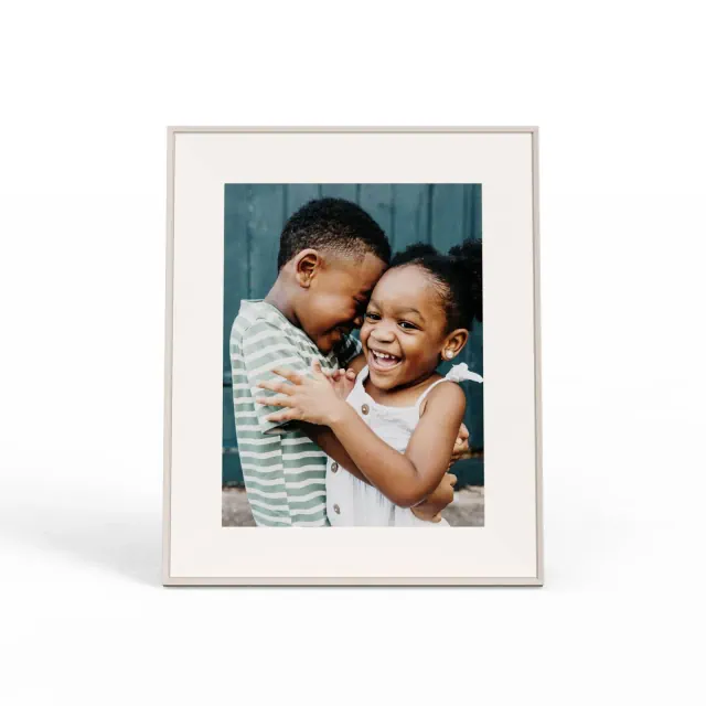 Aura Home Aspen 12" Digital Photo Frame-Sandstone with Paper Mat