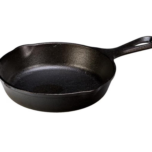 Lodge 6-1/2 Inch Cast Iron Pre-Seasoned Skillet – Signature Teardrop Handle - Use in the Oven, on the Stove, on the Grill, or Over a Campfire, Black