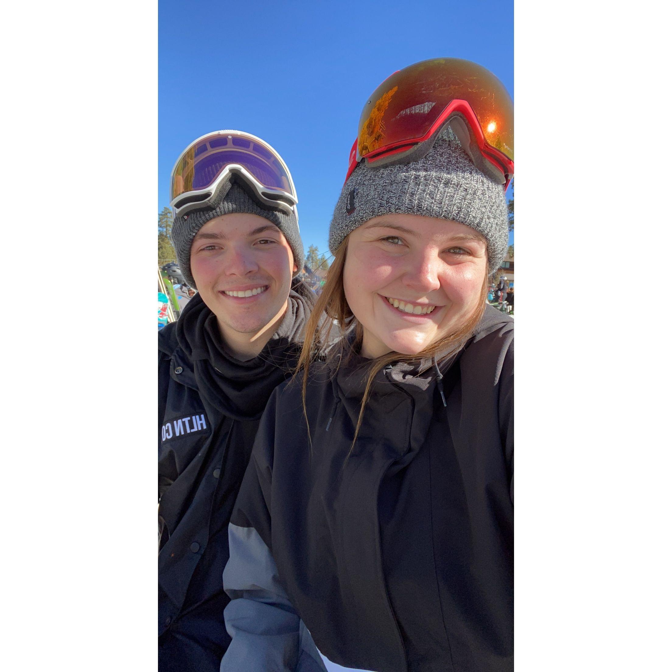 Lex learning to ski (again LOL)