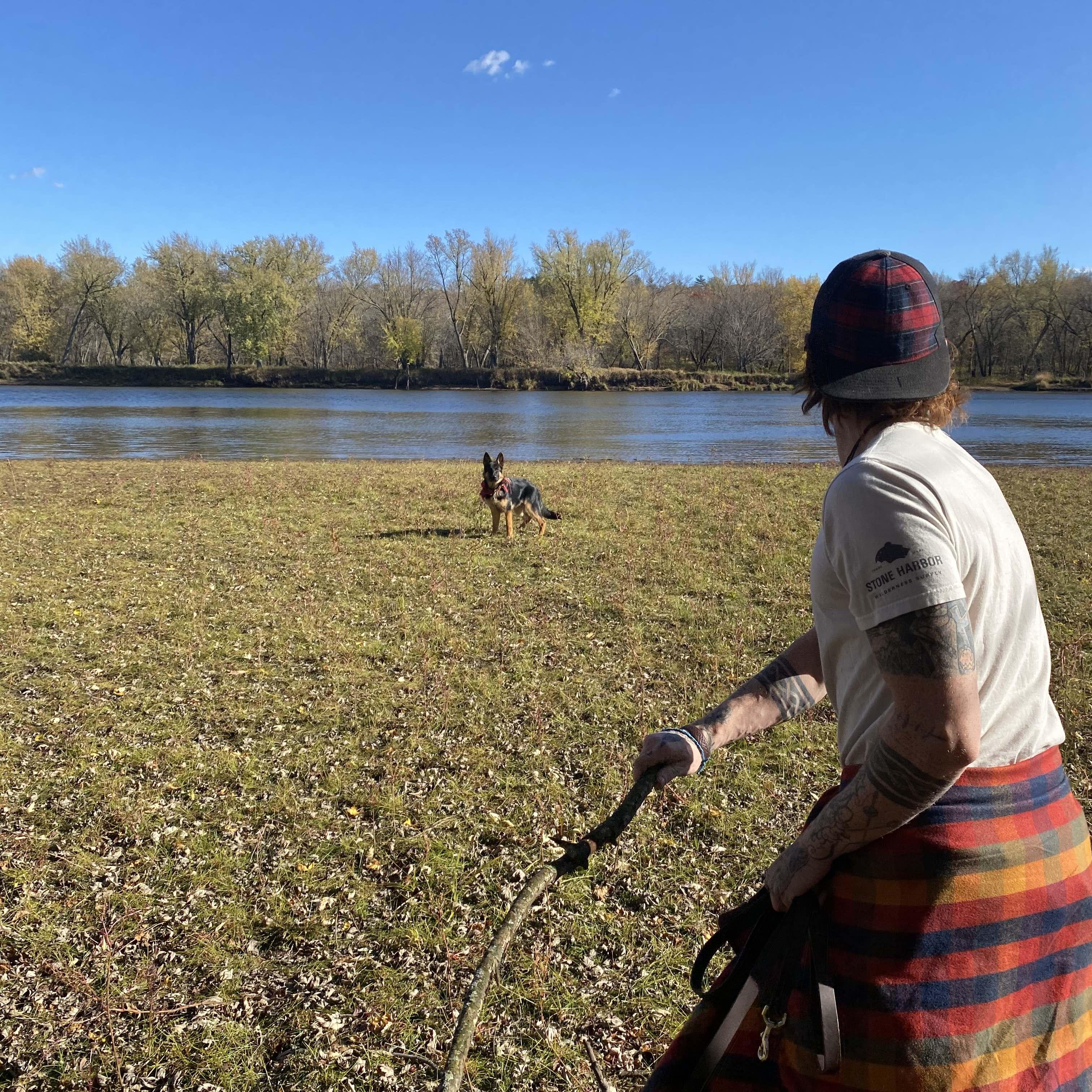 Flannel man & his son