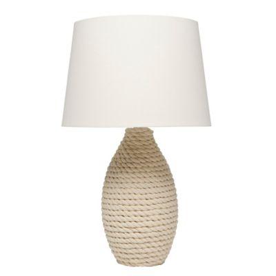 Rope Table Lamp in White