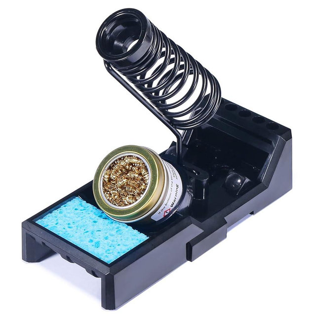 YIHUA X-4 Premium Soldering Iron Holder with Brass Wool, Cleaning Sponge and Solder Tip Slots