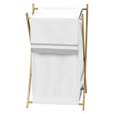 Product description page - Sweet Jojo Designs White and Gray Hotel Laundry Hamper