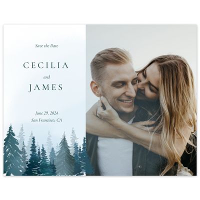 Deepest Teal, Blue Wedding Digital Save the Date - Bridlewood Photo