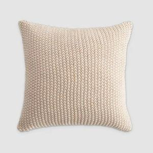 Cotton Fisherman Pillow Cover - Natural