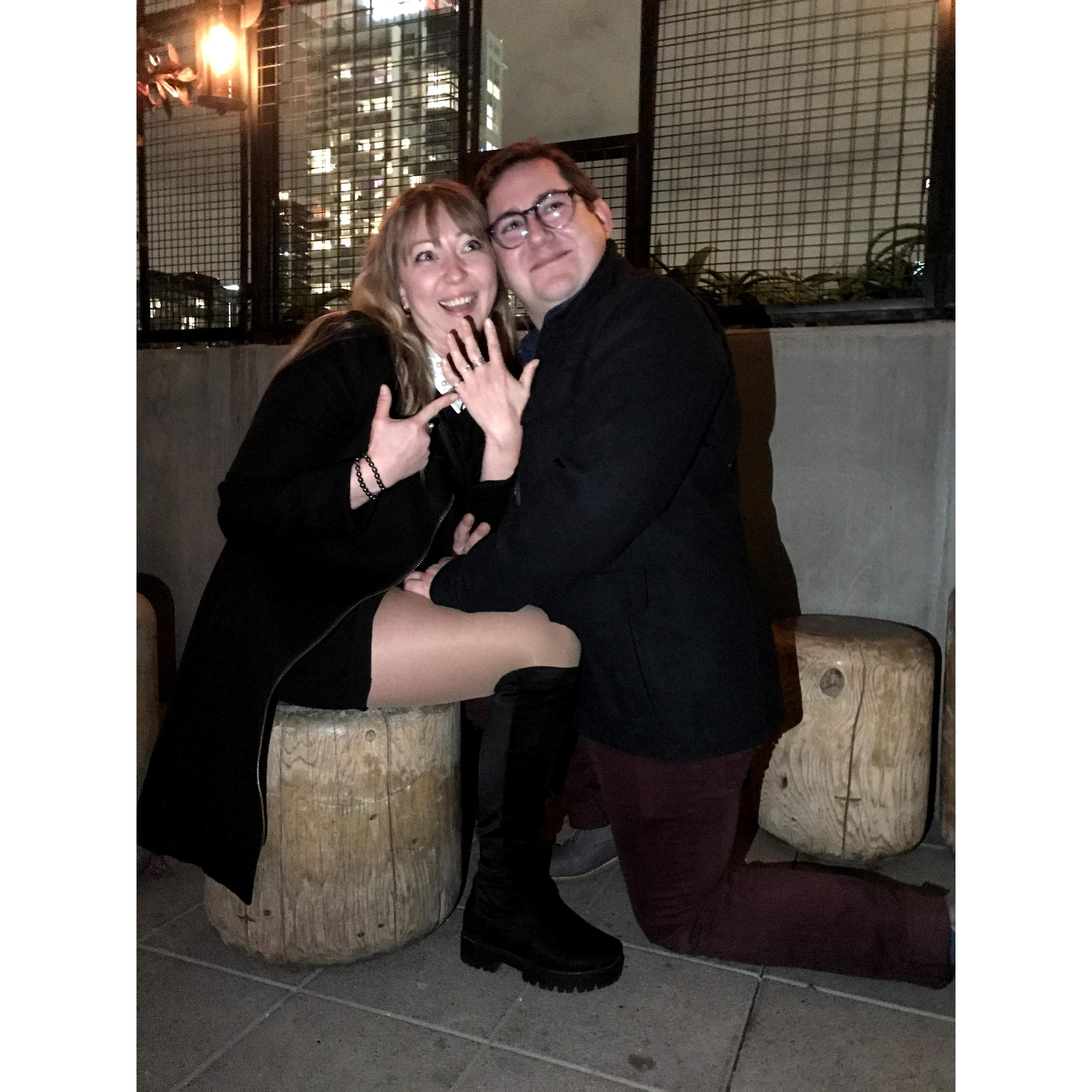 The proposal, March 1st 2020 on top of the Ace Hotel DTLA!