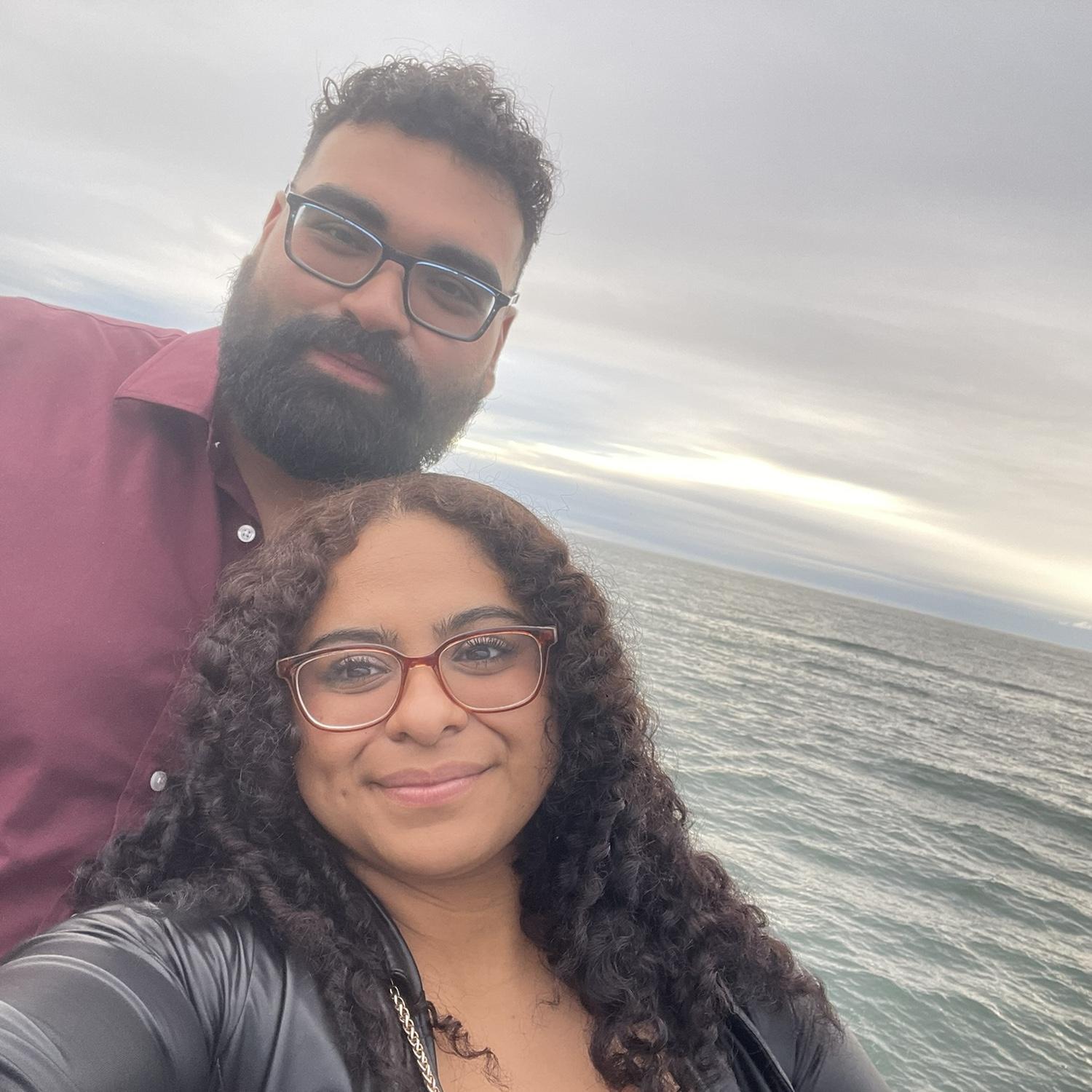 Moments before our proposal!