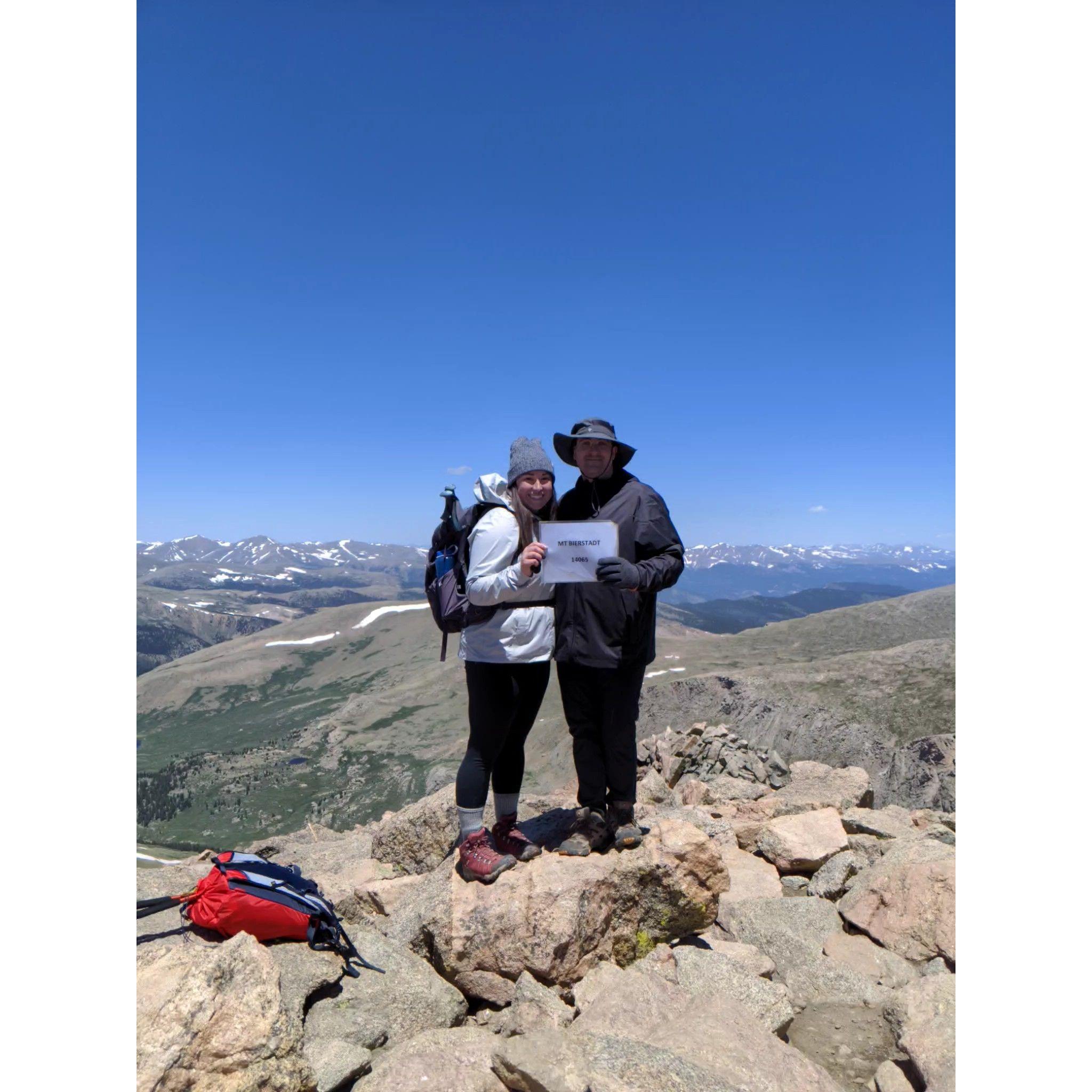 July 2020- Jackie and Bryan took a low-key trip to Colorado. They spent their time outside, enjoying a reprieve from the AZ heat and hiked to the peak of 14,000ft Mr. Bierstadt.