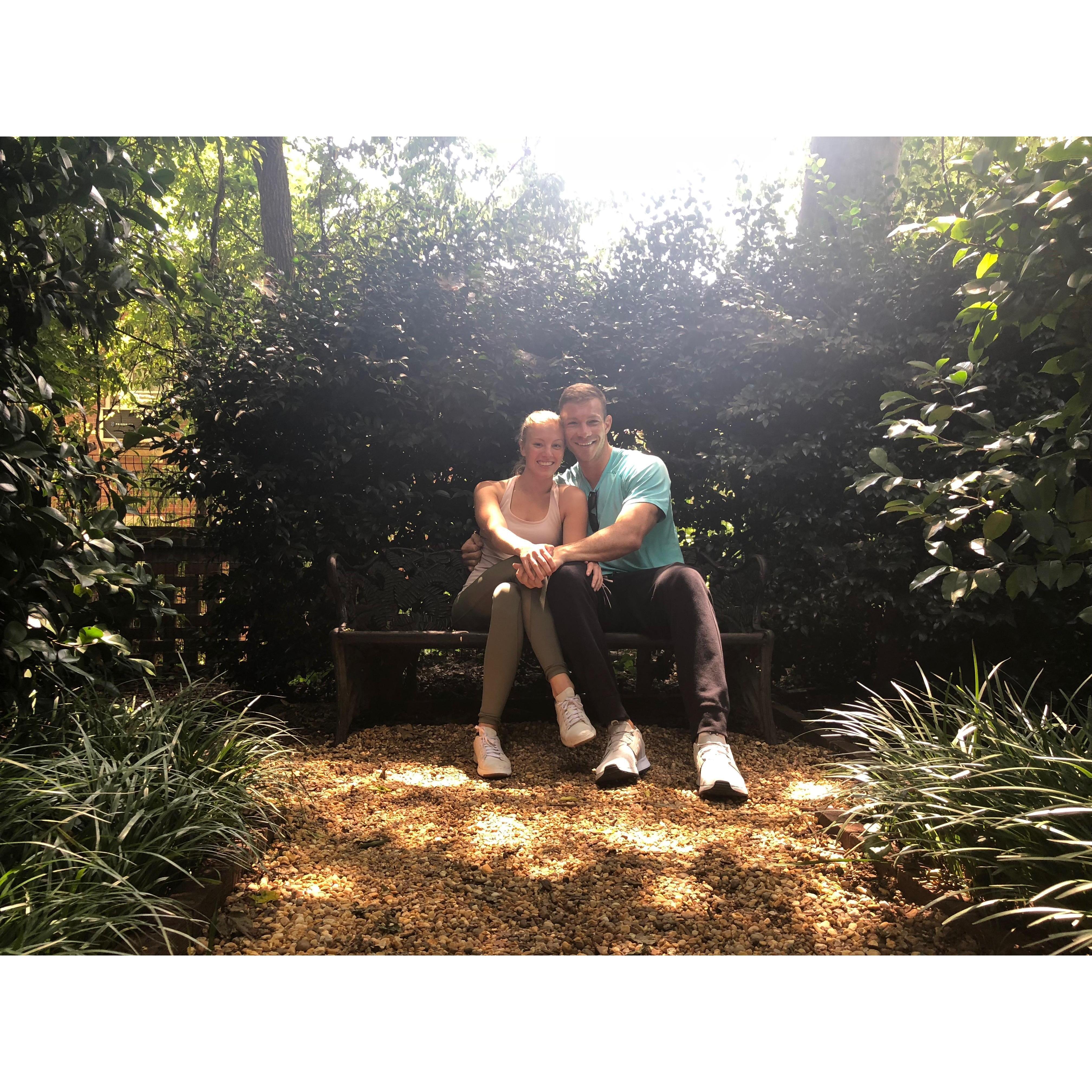 This was taken right after he first told me "I Love You". We were on UGA's campus in my favorite spot - the Founder's Memorial Garden.