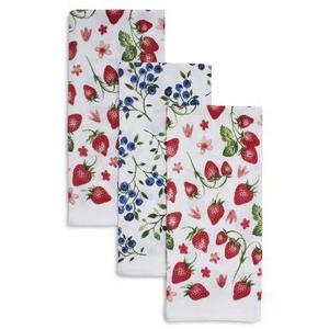 Strawberry & Blueberry Kitchen Towels, 30" x 20", Set of 3