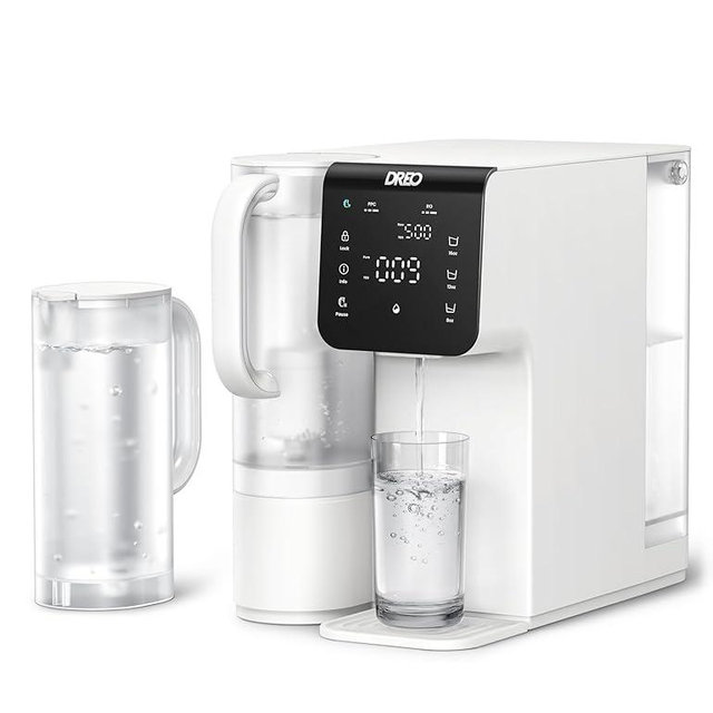 DREO Reverse Osmosis Water Filter Countertop, 7-Stage RO Water Filtration System, Installation-Free, Reduce TDS, Water Filter Pitcher for Home, Kitchen, 3:1 Pure to Drain, WF511 Upgraded