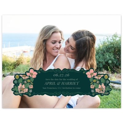 Dark Emerald, Green Wedding Digital Save the Date - Pomeroy Photo
