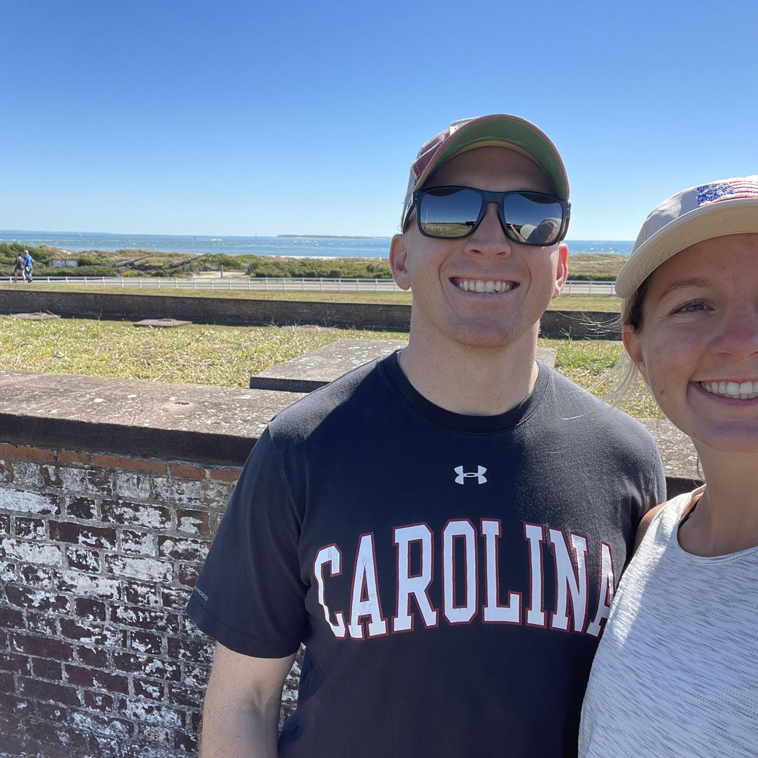 In our bicoastal era - one of Garrett’s visit back to NC from San Diego , of course we hit a beach run !