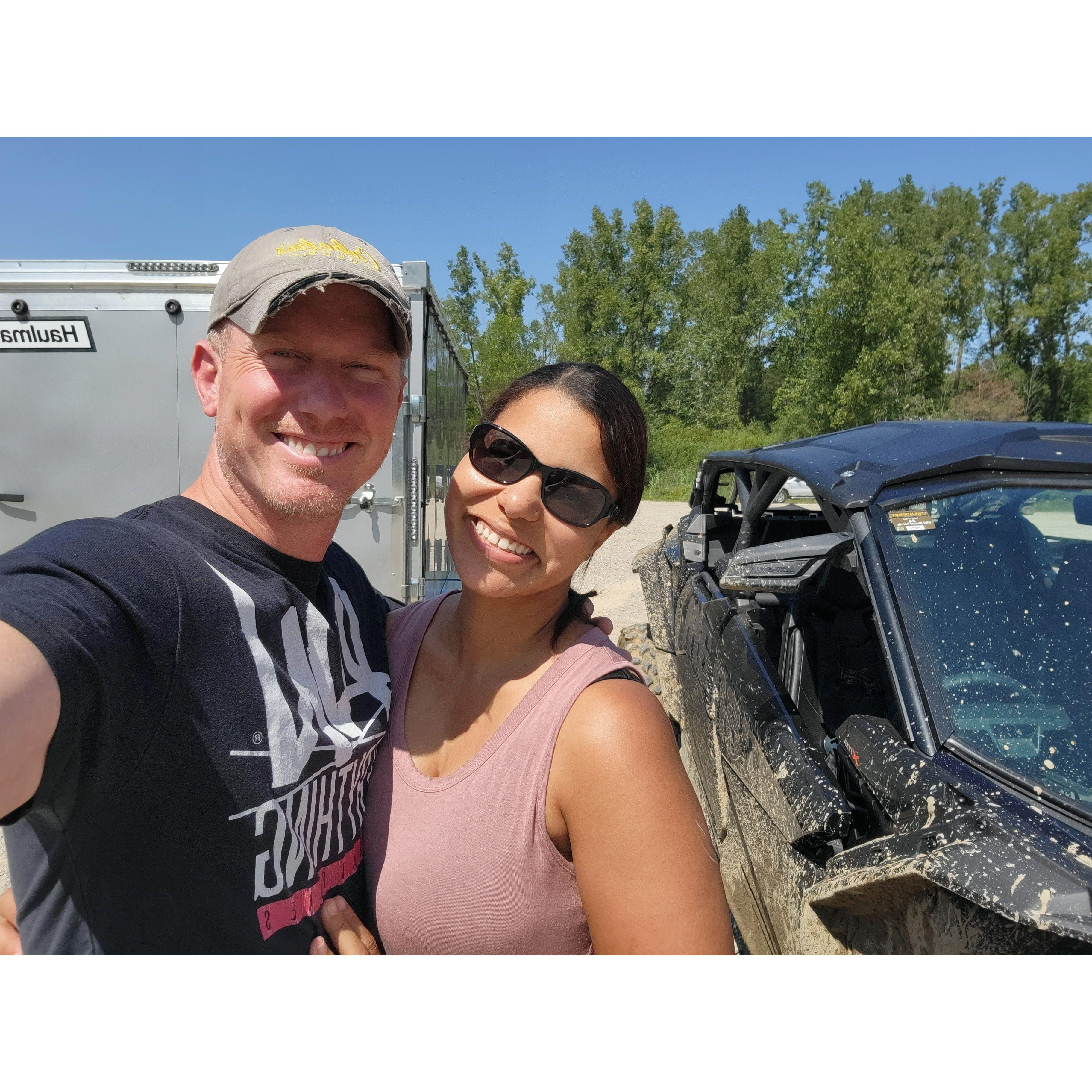 Our first time riding in the 4x4 at the Mounds.