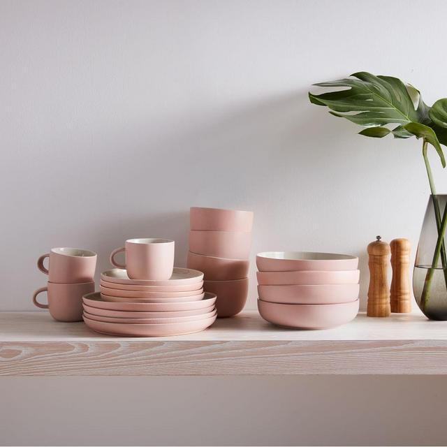 Kaloh Dinnerware - Pink, Set of 20