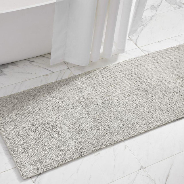 Classic Organic Loop Bath Mat, 24x64", Gray