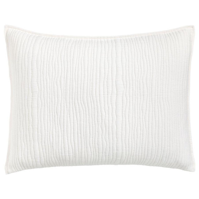 Coastal Washed Quilted Sham, White, Standard