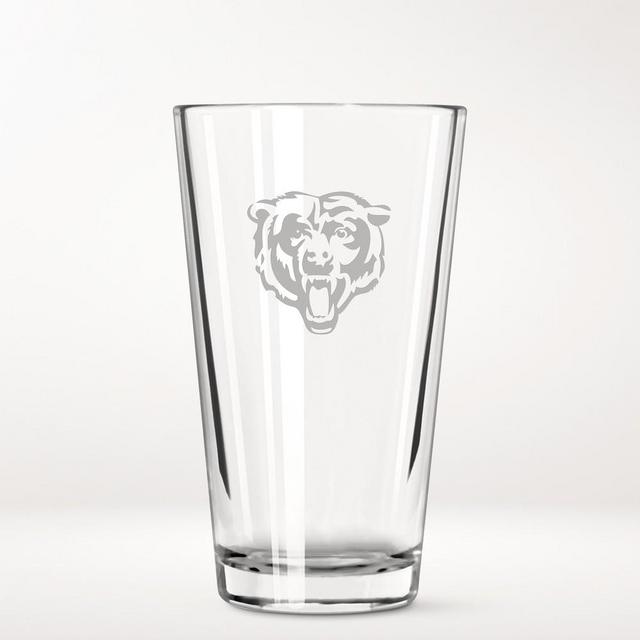 NFL Pint Glasses, Set of 4, Chicago Bears
