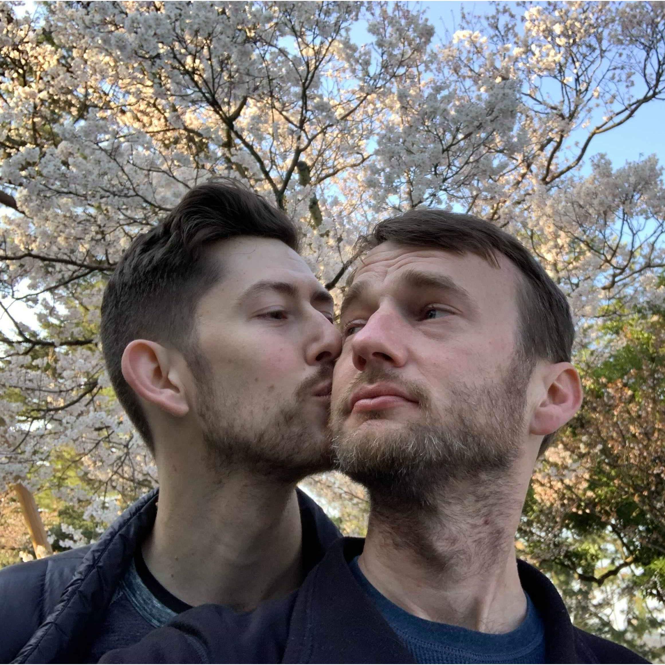 Post-proposal in Kenrokuen Garden, Kanazawa, Japan
