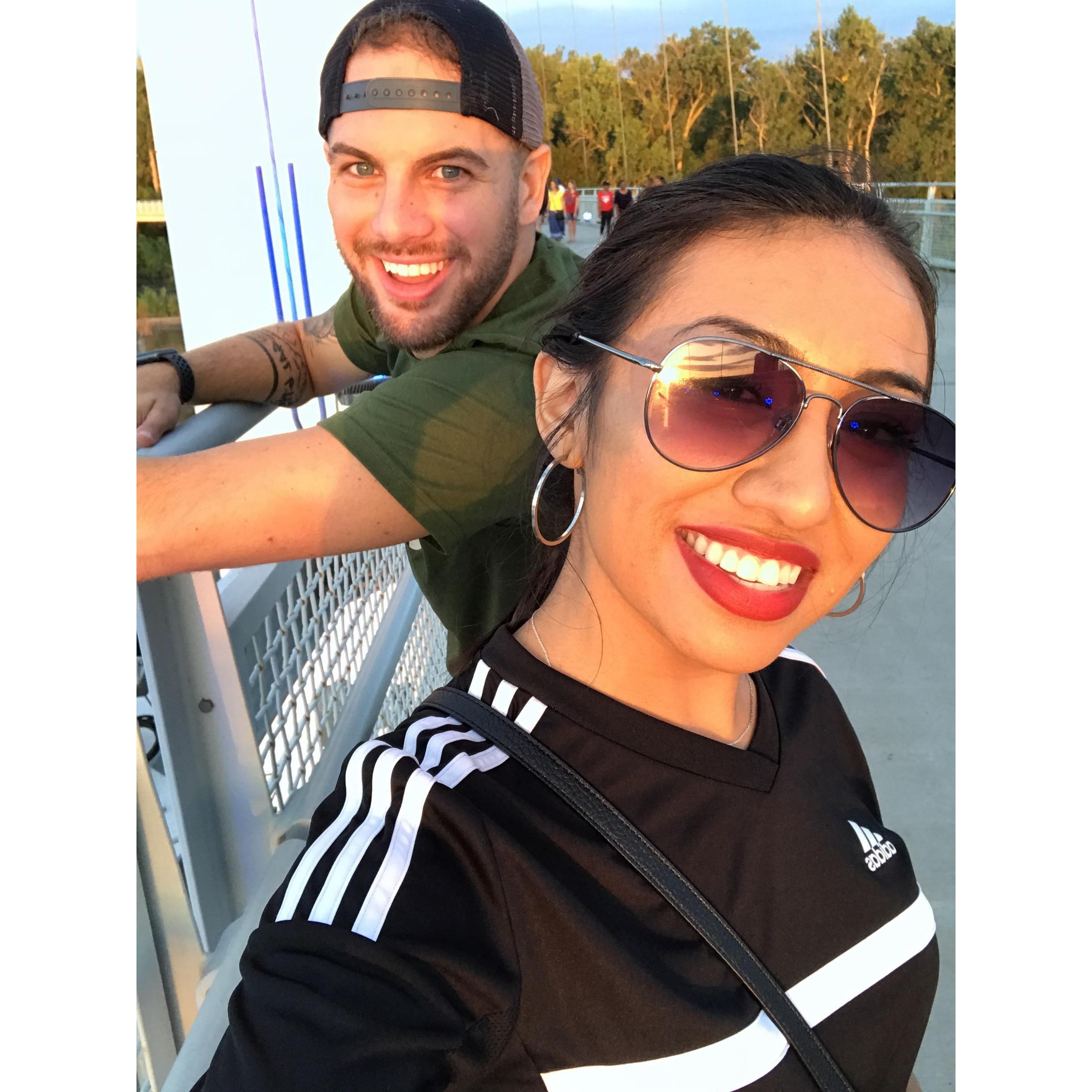 The weekend that he asked me to be his girlfriend. Golden hour would never be the same again. 💛 - Paola
That nervous smile not knowing our future, and hoping I don't trip on this bridge. - Ricky