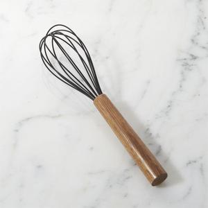Black Silicone Whisk with Acacia Wood Handle