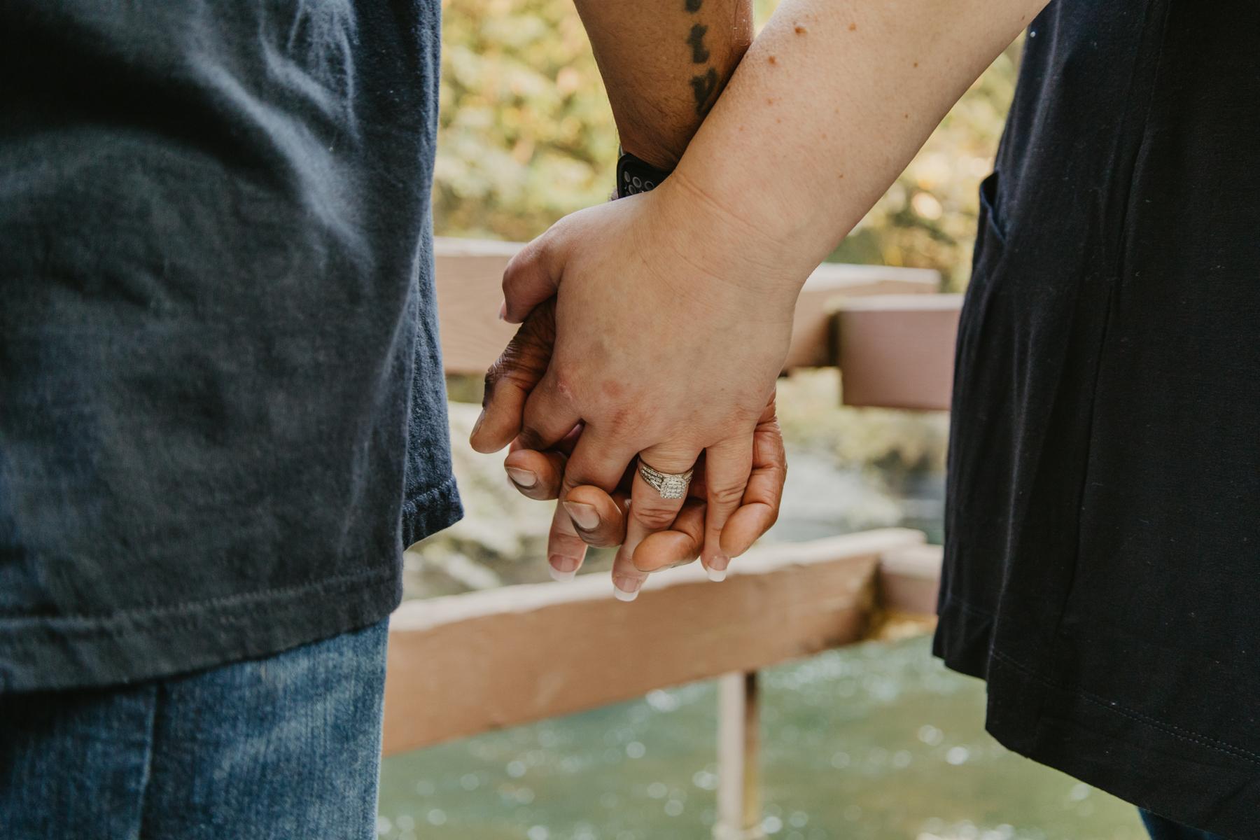 Engagement photos at Tumwater Falls Oct 2022