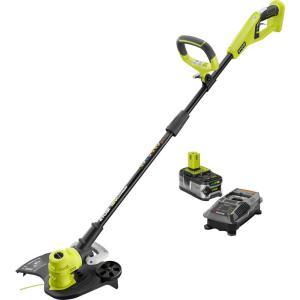 ONE+ 18-Volt Lithium-Ion Cordless String Trimmer/Edger - 4.0 Ah Battery and Charger Included